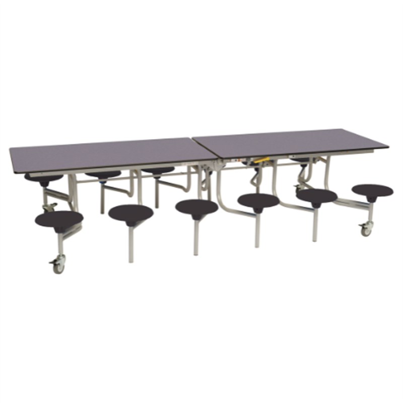 SpaceRight Twelve Seat Rectangular Mobile Folding Dining Table